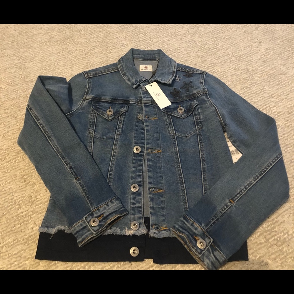 NWT Adriano Goldschmidt kids denim jacket size L
